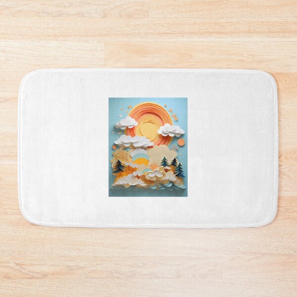 Artikelvorschau, Layered paper clouds and sunshine entworfen und verkauft von tropicaltee.