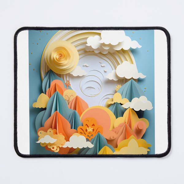 Item preview, Layered paper clouds and sunshine designed and sold by tropicaltee.