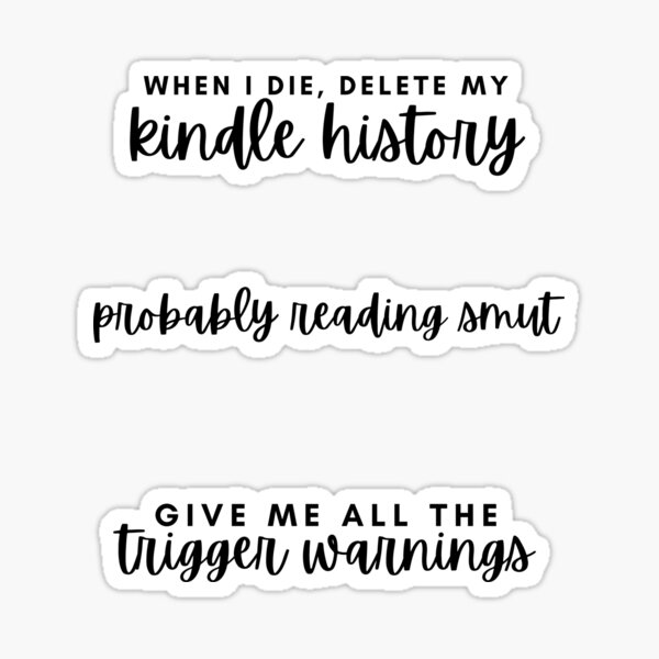 314PI (3pcs) When I Die Delete My Kindle History Sticker, Kindle Stickers,  Reading Stickers, Bookish Stickers, Bookish Waterproof Die-Cut Vinyl