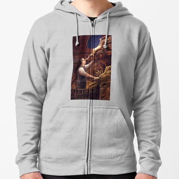 Steampunk Astronomer Zipped Hoodie