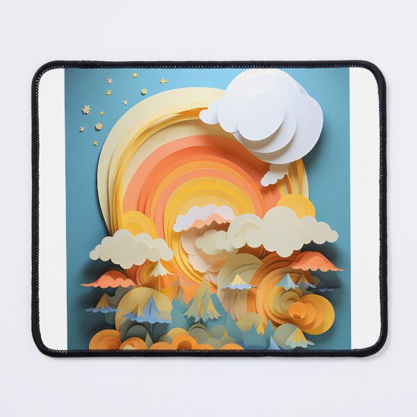 Item preview, Layered paper clouds and sunshine designed and sold by tropicaltee.