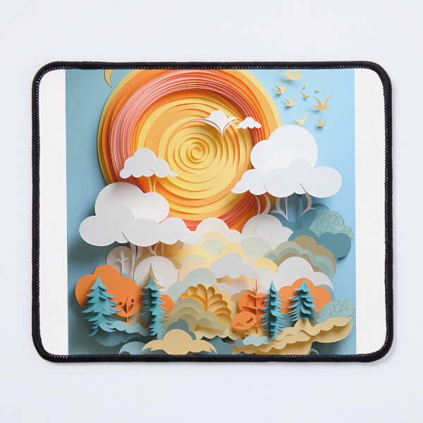 Item preview, Layered paper clouds and sunshine designed and sold by tropicaltee.