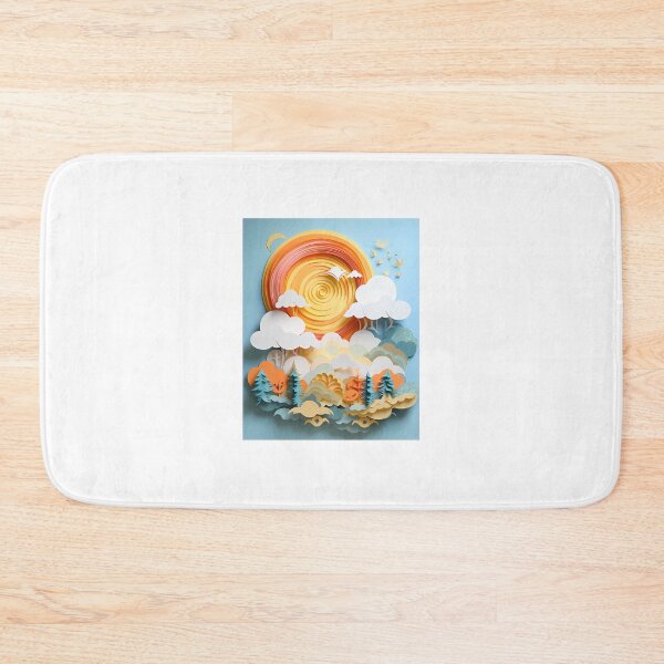 Artikelvorschau, Layered paper clouds and sunshine entworfen und verkauft von tropicaltee.