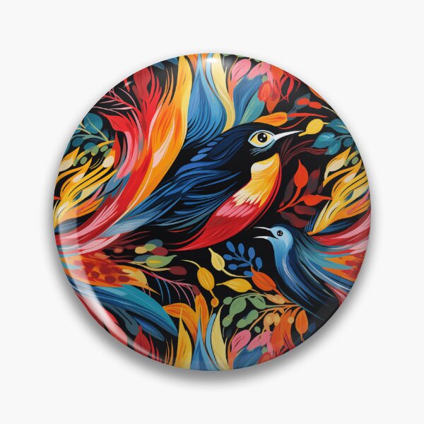 Item preview,  "Avian Symphony: A Dazzling Display of Birds in Expressive Brushstrokes, Inspired by Ernst Ludwig Kirchner" designed and sold by SBD-Shop.