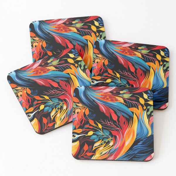 Item preview,  "Avian Symphony: A Dazzling Display of Birds in Expressive Brushstrokes, Inspired by Ernst Ludwig Kirchner" designed and sold by SBD-Shop.