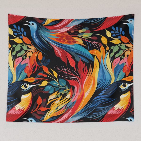Item preview,  "Avian Symphony: A Dazzling Display of Birds in Expressive Brushstrokes, Inspired by Ernst Ludwig Kirchner" designed and sold by SBD-Shop.