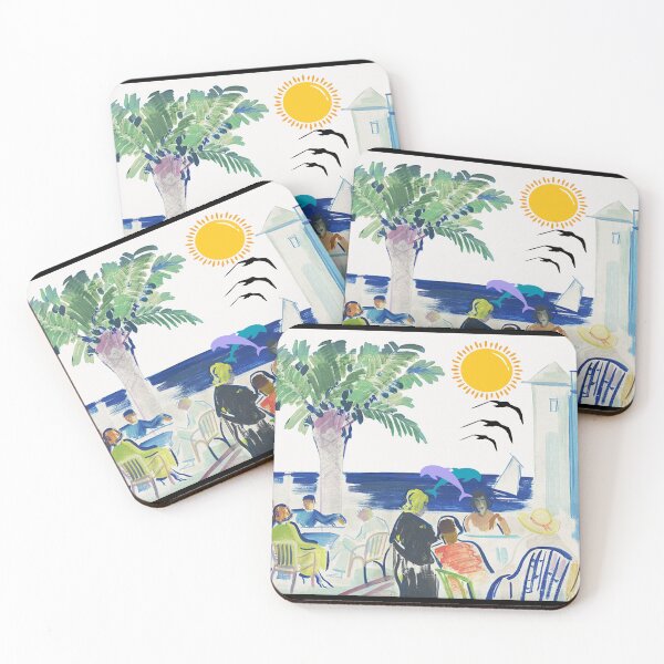 Item preview, Paradise Perfection Sippin' Under the Palms / Sunny Vibes at The Palms Beach Cafe Serenity designed and sold by Dubione2.