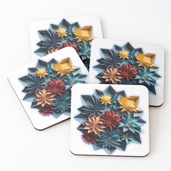 Item preview, Origami paper flower composition designed and sold by Meta-Shoppy.