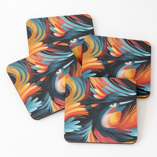 Item preview,  "Winged Ecstasy: A Dazzling Feast of Birds in Expressive Brushstrokes, Inspired by Ernst Ludwig Kirchner" designed and sold by SBD-Shop.