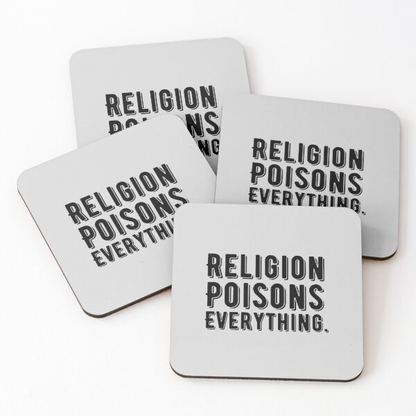 Item preview, Religion Poisons Everything | Atheist Christopher Hitchens Quote designed and sold by emcazalet.