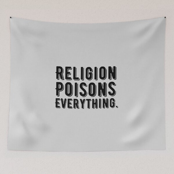 Item preview, Religion Poisons Everything | Atheist Christopher Hitchens Quote designed and sold by emcazalet.
