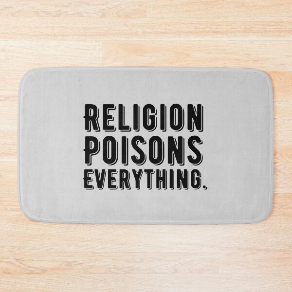 Item preview, Religion Poisons Everything | Atheist Christopher Hitchens Quote designed and sold by emcazalet.