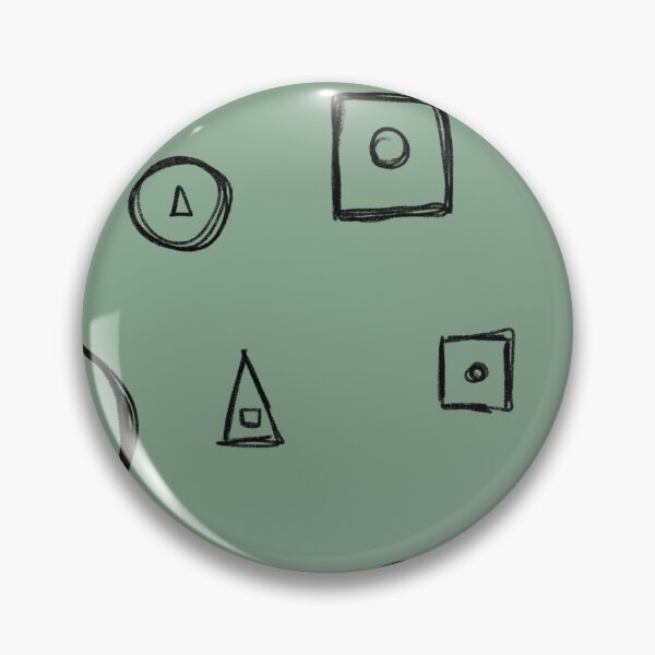 Item preview, Triangle circle square a geometric green pattern designed and sold by Yana Mustafina | Boho Soulful Designs.