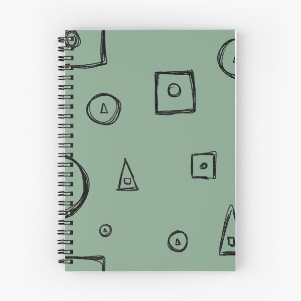 Item preview, Triangle circle square a geometric green pattern designed and sold by Yana Mustafina | Boho Soulful Designs.