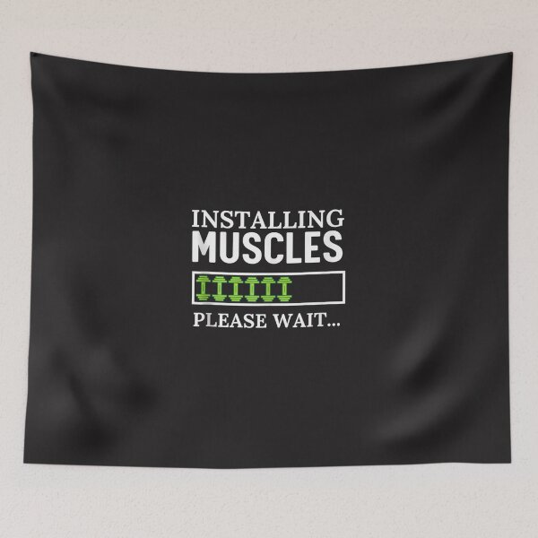 Item preview, Installing Muscles Please Wait Funny Workout Gym   designed and sold by RonaldTAlvarado.