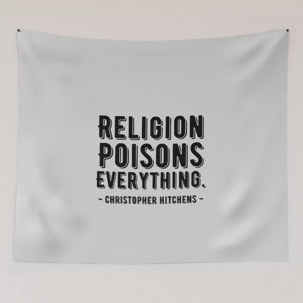 Item preview, Religion Poisons Everything | Atheist Christopher Hitchens Quote designed and sold by emcazalet.