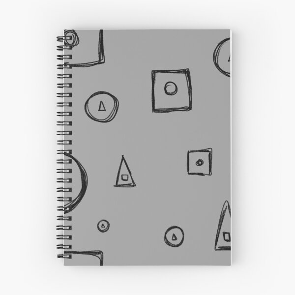 Item preview, Triangle circle square a geometric grey pattern designed and sold by Yana Mustafina | Boho Soulful Designs.