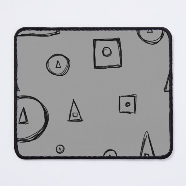 Item preview, Triangle circle square a geometric grey pattern designed and sold by Yana Mustafina | Boho Soulful Designs.