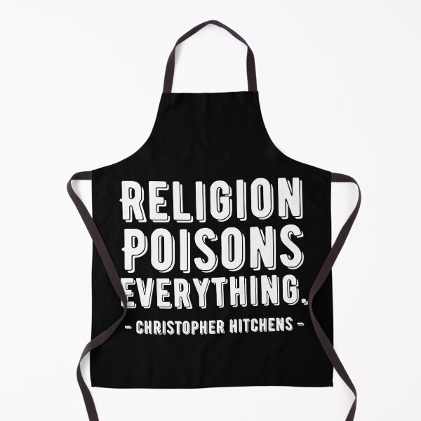 Item preview, Religion Poisons Everything | Atheist Christopher Hitchens Quote Black and White designed and sold by emcazalet.