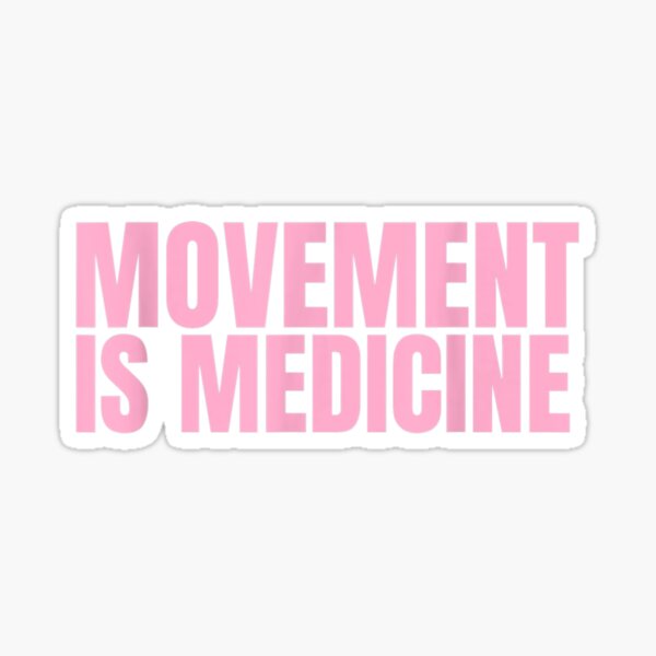 MOVEMENT IS MEDICINE Gym Wall Decal, Fitness Wall Decal