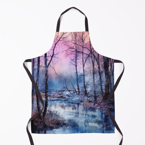 Artikelvorschau, Bei Sonnenuntergang strömt der Fluss in Kaskaden durch die wunderschönen Wälder entworfen und verkauft von Art by Lilia.