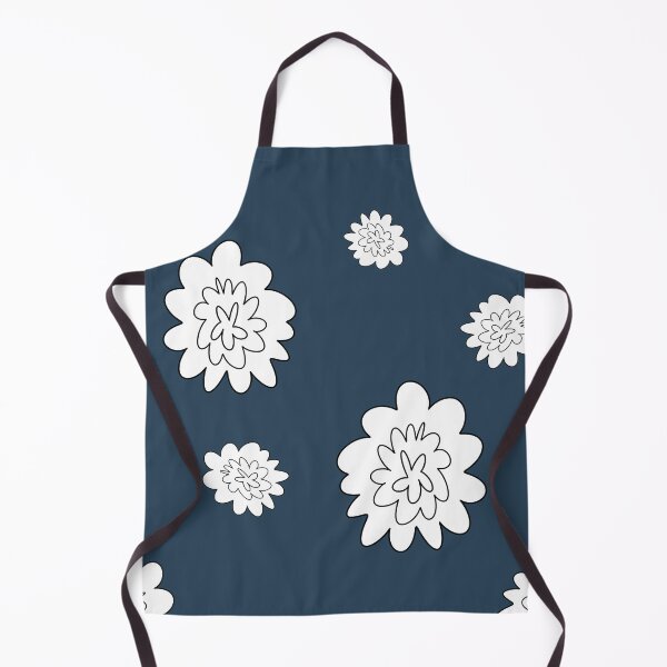 Item preview, Flower abstract simple lines blue seamless pattern designed and sold by Yana Mustafina | Boho Soulful Designs.