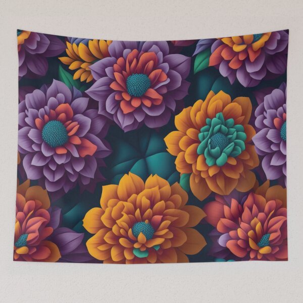 Item preview, Vibrant Colorful Flower Pattern | Stunning Floral Design designed and sold by designerpriti.