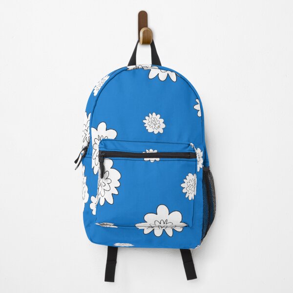 Item preview, Flower abstract simple lines neon blue pattern designed and sold by Yana Mustafina | Boho Soulful Designs.