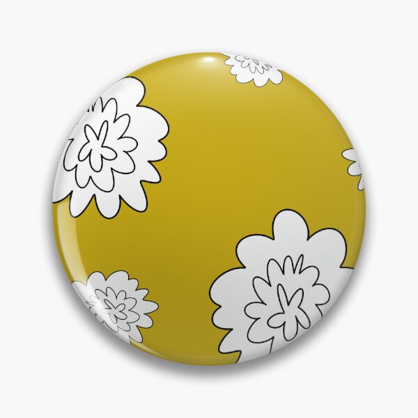 Item preview, Flower abstract simple lines cute yellow pattern designed and sold by Yana Mustafina | Boho Soulful Designs.