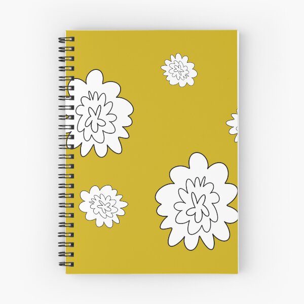 Item preview, Flower abstract simple lines cute yellow pattern designed and sold by Yana Mustafina | Boho Soulful Designs.