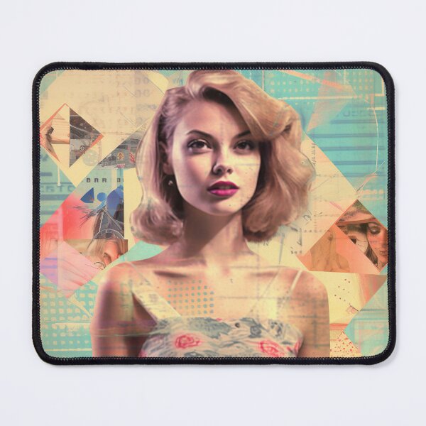 Item preview, Retro glitch queen - blue background designed and sold by miss-keysmash.