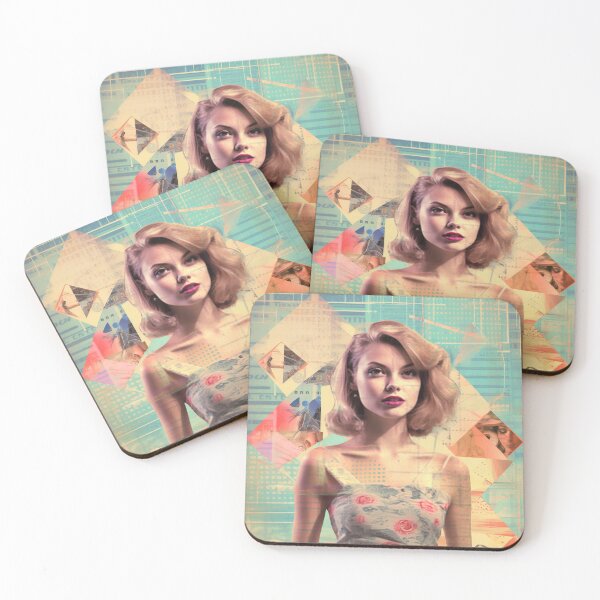 Item preview, Retro glitch queen - blue background designed and sold by miss-keysmash.