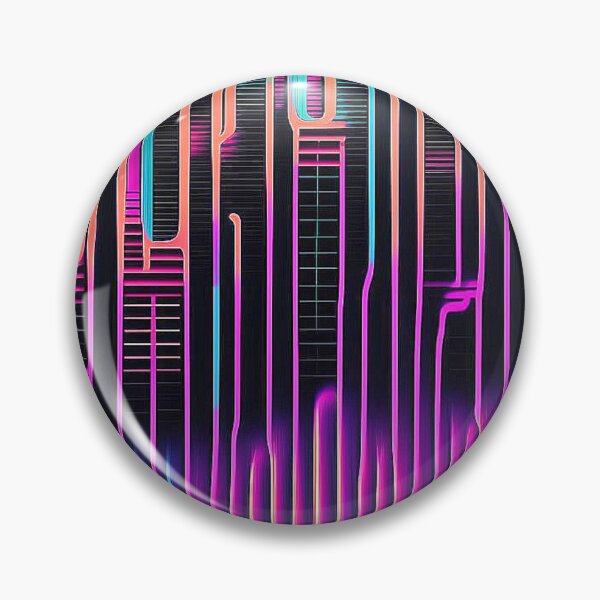 Item preview, Synthwave Neon: 80's style line pattern designed and sold by Minpadesign.