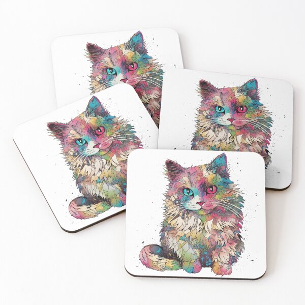 Item preview, [Ragdoll Cat Art] Whimsy Multi-media Design | Feline Lovers Dream of this Mixed Technique! designed and sold by DooodleGod.