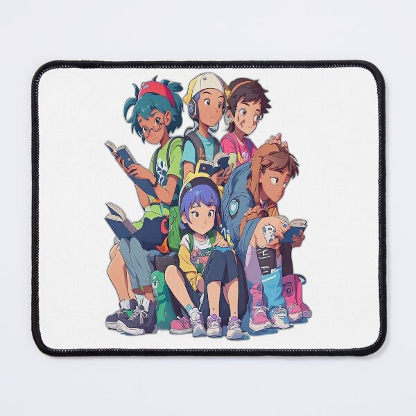 Item preview, A detailed illustration of a group of teen playing video games designed and sold by MRFEZOO2030.