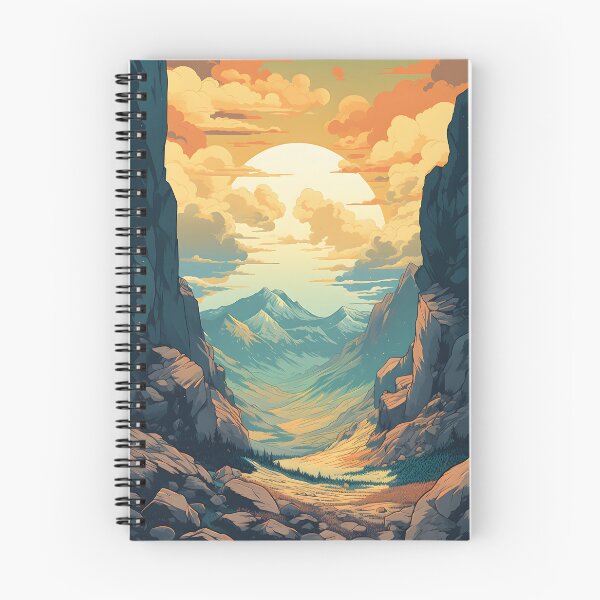 Item preview, landscape with mountain background at sunset designed and sold by R&B Art and design.