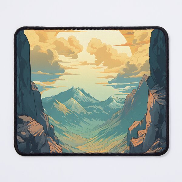 Item preview, landscape with mountain background at sunset designed and sold by R&B Art and design.