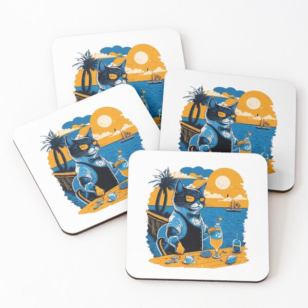 Item preview, Bartender Cat - Capri Color - Gifts and Merch for Bartenders designed and sold by MaFleiva.