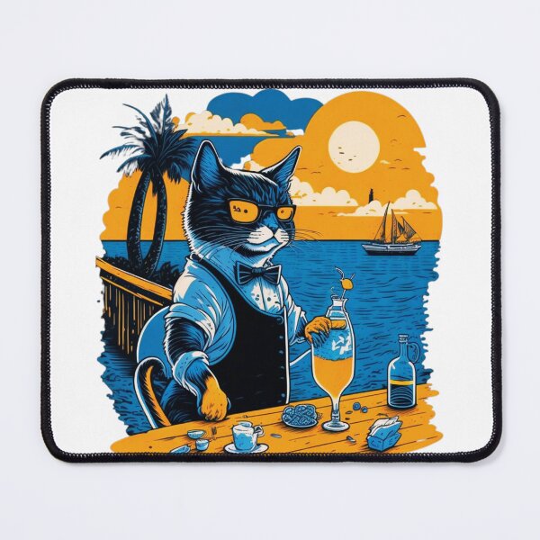 Item preview, Bartender Cat - Capri Color - Gifts and Merch for Bartenders designed and sold by MaFleiva.