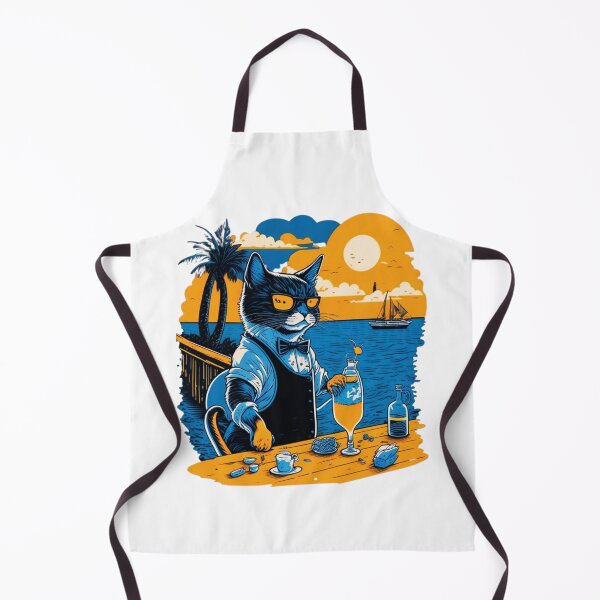 Item preview, Bartender Cat - Capri Color - Gifts and Merch for Bartenders designed and sold by MaFleiva.
