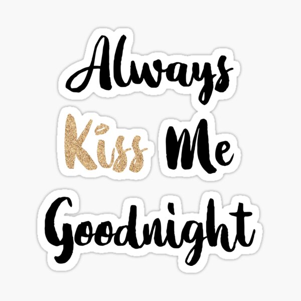 Pegatinas: Dame Un Beso De Buenas Noches | Redbubble Pegatinas: Dame Un Beso De Buenas Noches | Redbubble