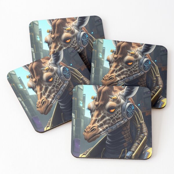 Item preview, Robotic giraffe fighter - giraffe hero, cyberpunk style designed and sold by mikaws.