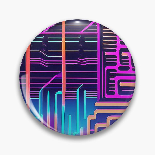 Item preview, Vibrant Synthwave: Neon line pattern with fascinating gradient designed and sold by Minpadesign.