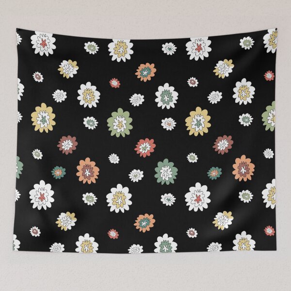 Item preview, Flower abstract simple lines cute colorful pattern designed and sold by Yana Mustafina | Boho Soulful Designs.