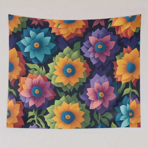 Item preview, Colorful Flower Pattern | Vibrant Floral Design designed and sold by designerpriti.