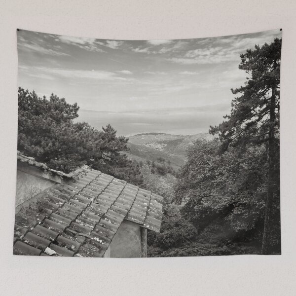 Item preview, A bw view from the Assumption Monastery Of The  Virgin Maries designed and sold by Jouko Lehto Photography.