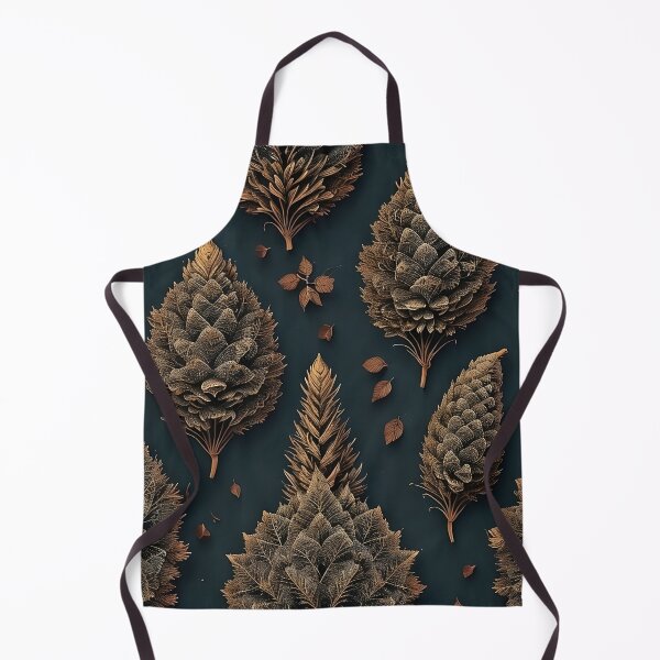 Item preview, Leaves and pinecones pattern designed and sold by GracefulGems.