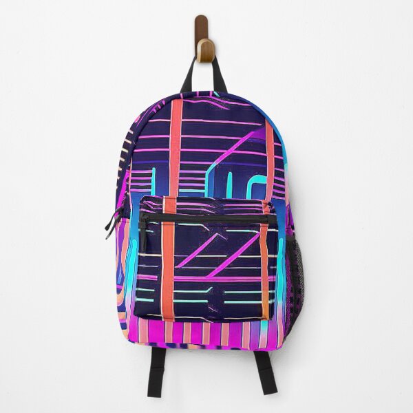 Item preview, Vibrant Synthwave: Neon line pattern with fascinating gradient designed and sold by Minpadesign.