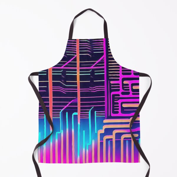 Item preview, Vibrant Synthwave: Neon line pattern with fascinating gradient designed and sold by Minpadesign.