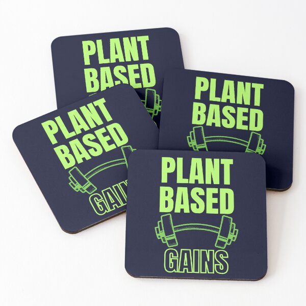 Item preview, Plant Based Gains, Vintage Vegan Gym Workout designed and sold by GreenSlate.